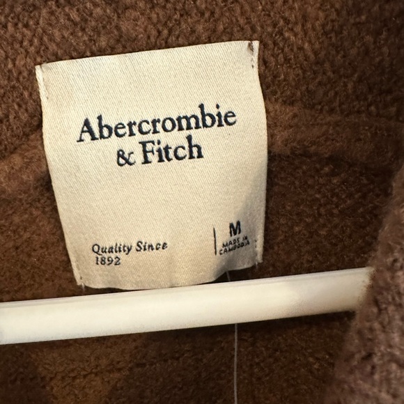 Abercrombie & Fitch Women's Scoop Crew Sweater in Chocolate Brown - Picture 3 of 5